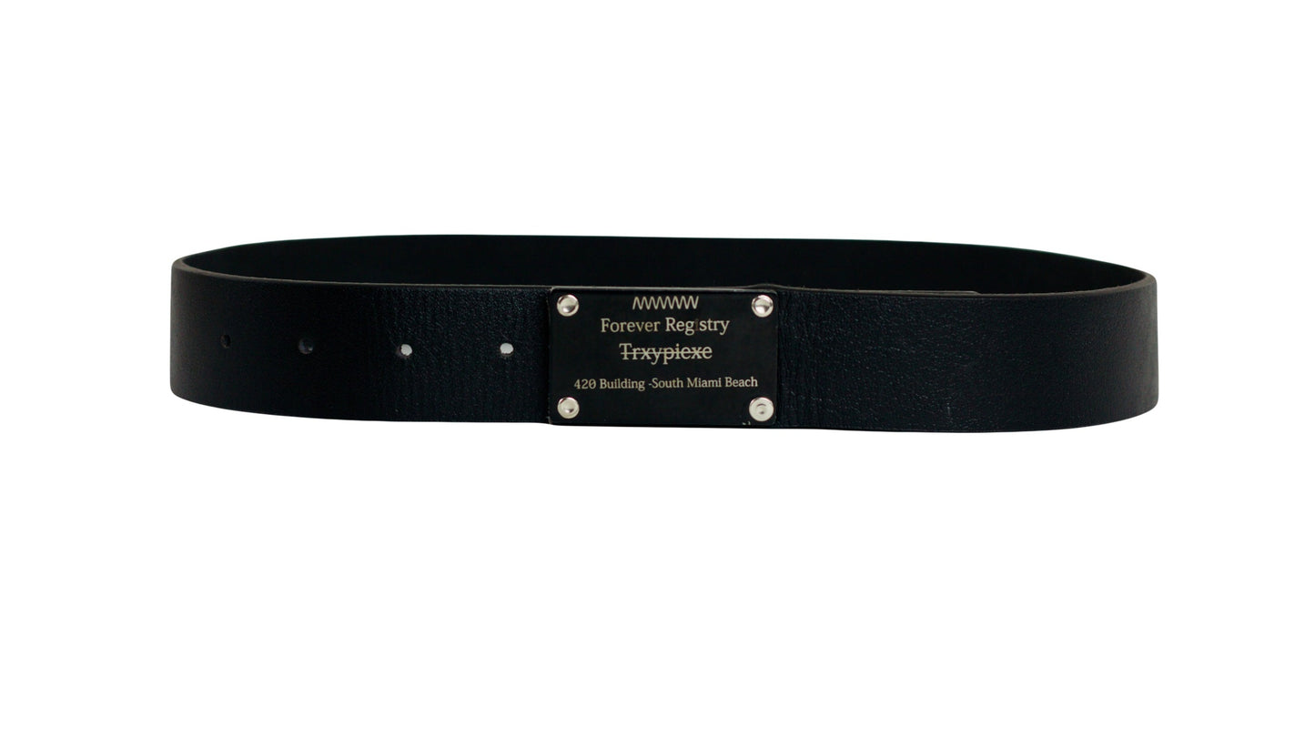 RegÎstry "Trxypiexe" Leather Belt